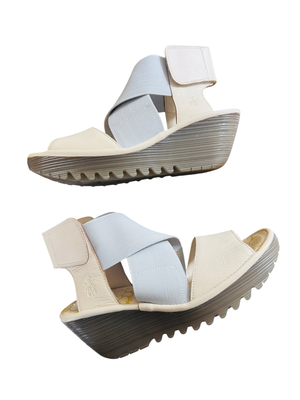FLY LONDON Yuba Wedge - Off White